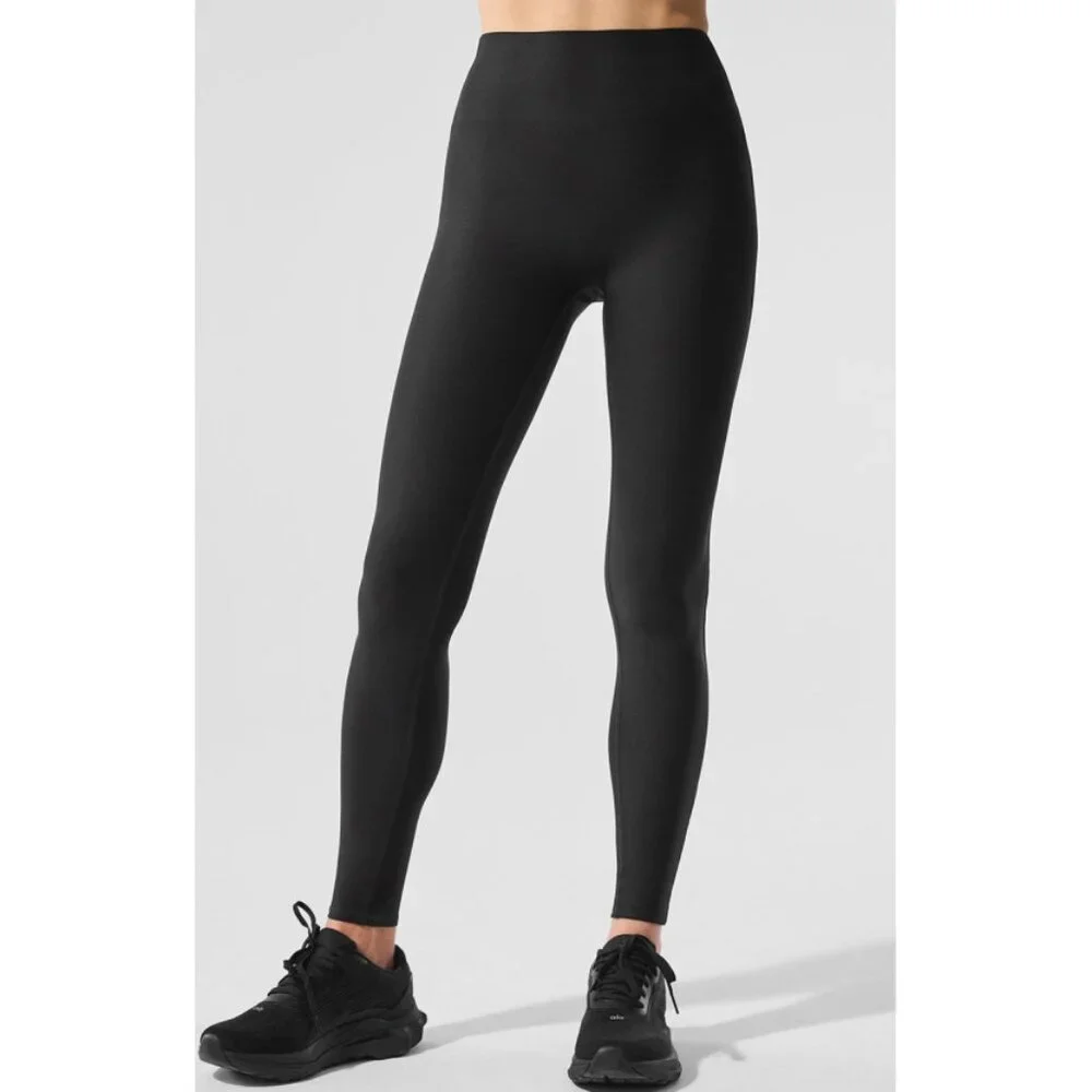 Alo Airlift High-Waist Sleek Leggings Black High-Rise Waist Waisted Tights Pants